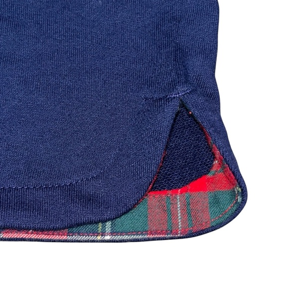 Vineyard Vines Girl’s Navy Blue Merry Plaid Relaxed Shep Shirt Medium 10-12 - Picture 3 of 7